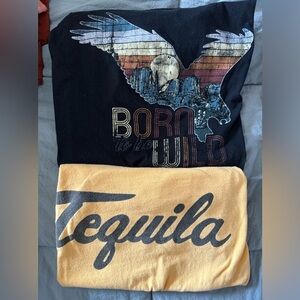 Distressed tees. Set of 2